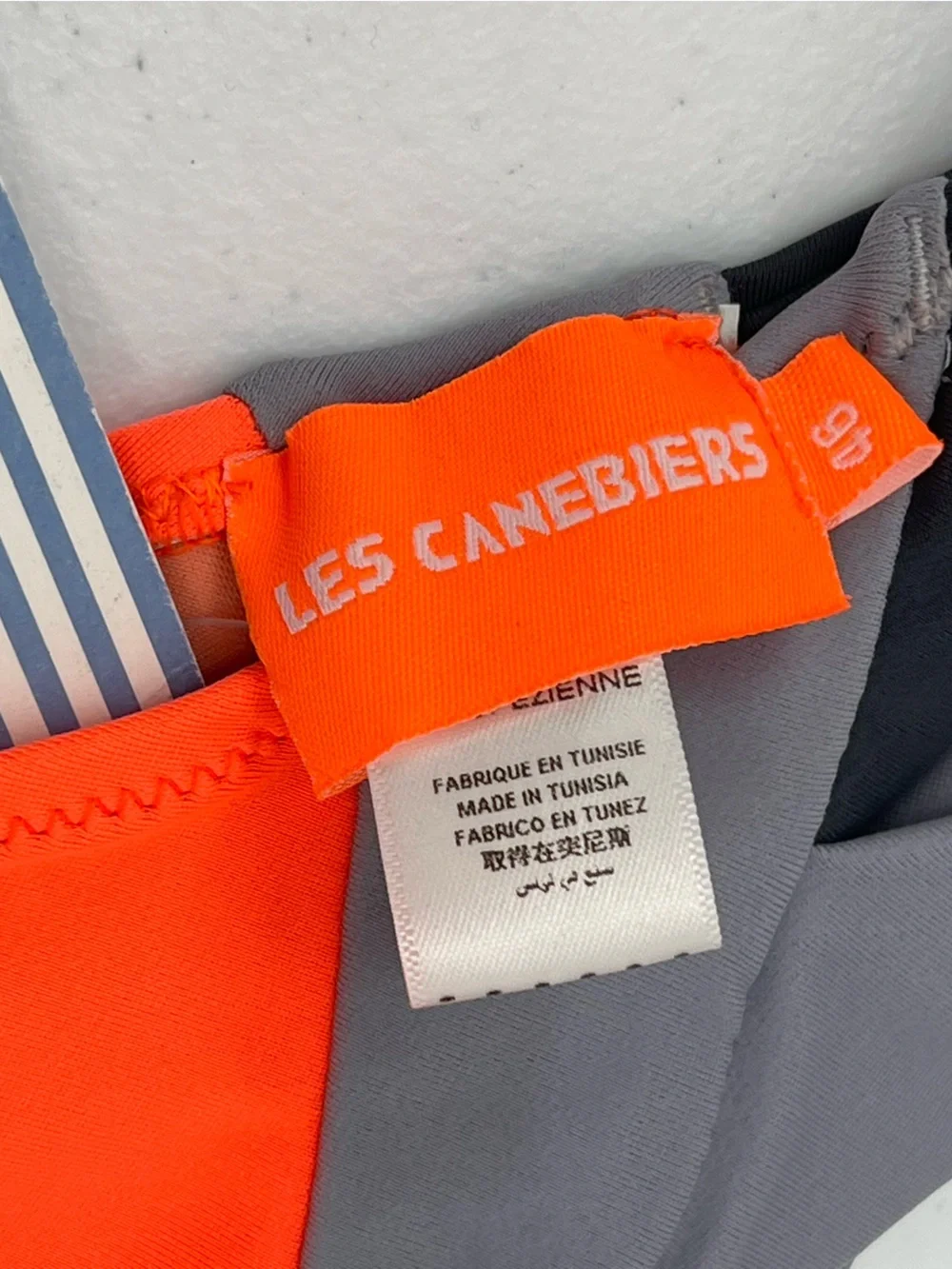Les Canebiers NWT orange gray bikini bottom